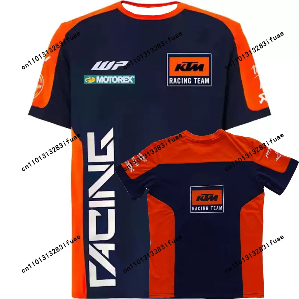 

Мужская летняя футболка KTM Motorcycle Team 2025, спортивная быстросохнущая дышащая удобная повседневная футболка с коротким рукавом, мужская футболка
