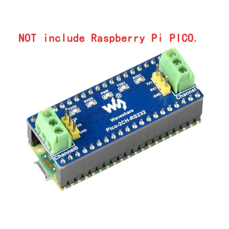 

2-канальный модуль расширительной лампы RS232 для RPI Raspberry Pi PICO H WH RP2040, макетная плата