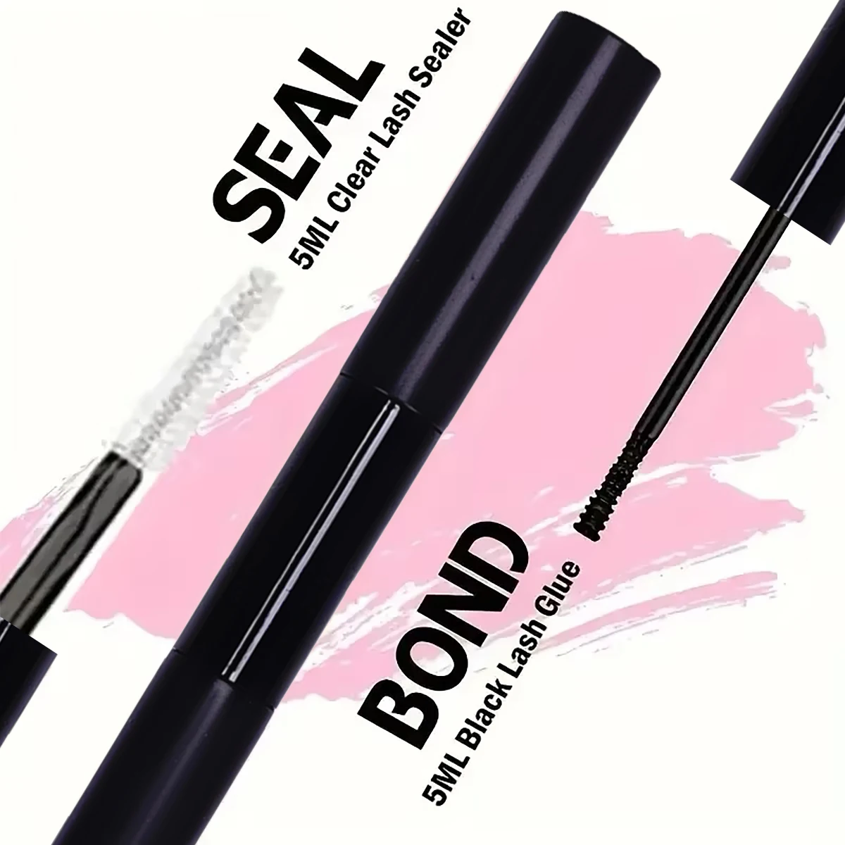 3 Pieces 2 in 1 Eyelash Bond and Seal Adhesive Long Lasting Waterproof Eyelash Glue for DIY Cluster False Lashes Household Use