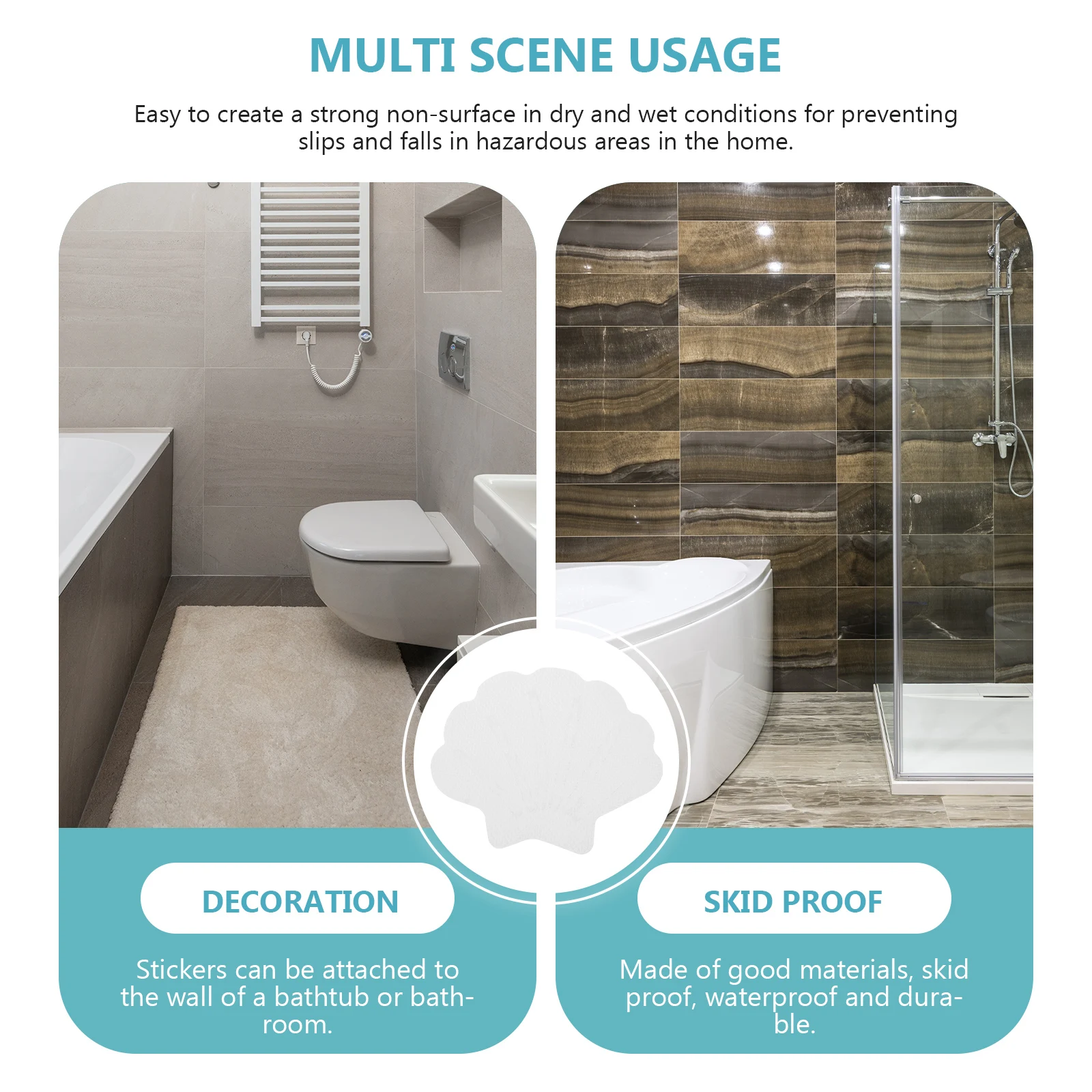 

Non-slip Stickers Non-s Bathtub Decals Shell Anti-s Household Cartoon Self-adhesive