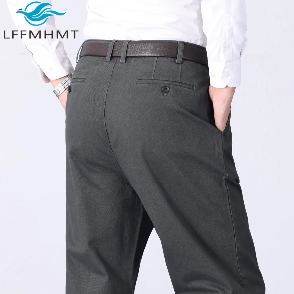 

Мужские повседневные брюки Elders: модные, тонкие, с высокой талией, свободные, с двойными складками, прямые, из хлопка, для весны и лета