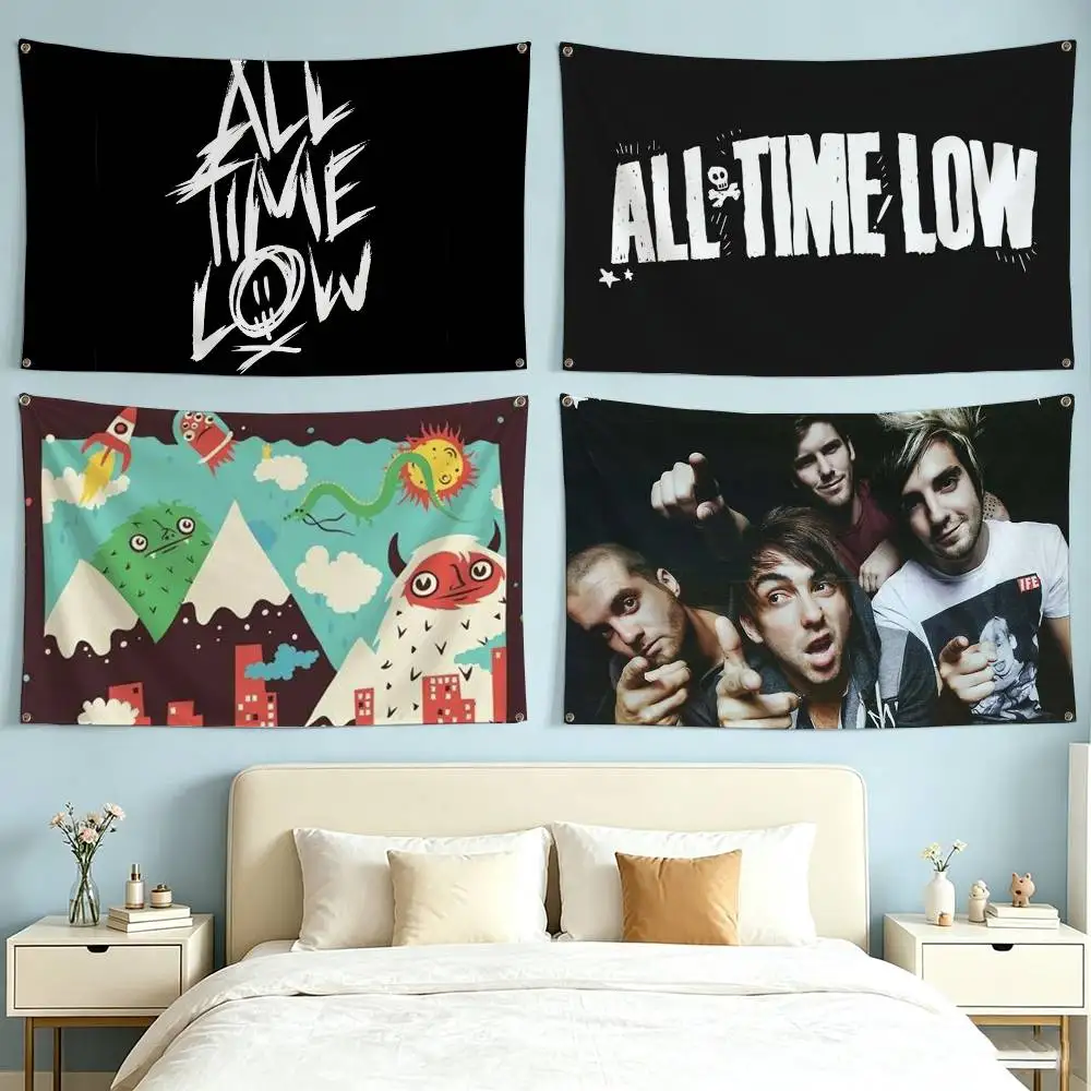 All T-Time Low Rock Singer  Flags Wall Hanging Tapestry Outdoor Garage Room Decorative flag Background Blanket
