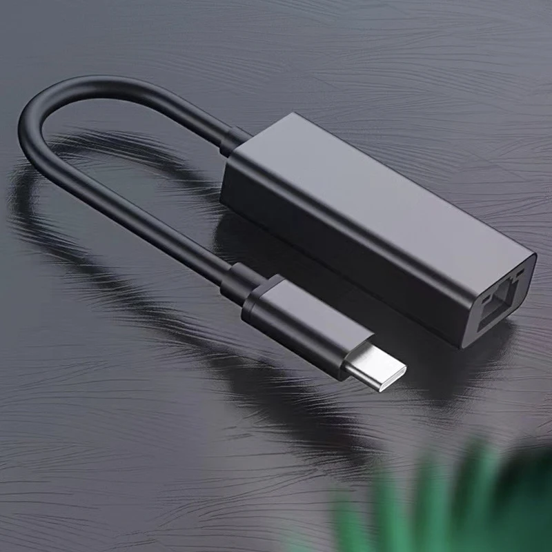 100 Мбит/с USB C внешний Ethernet адаптер Сетевая карта Тип C к RJ45 LAN проводной Интернет-кабель для MacBook ПК Windows 7 8 10