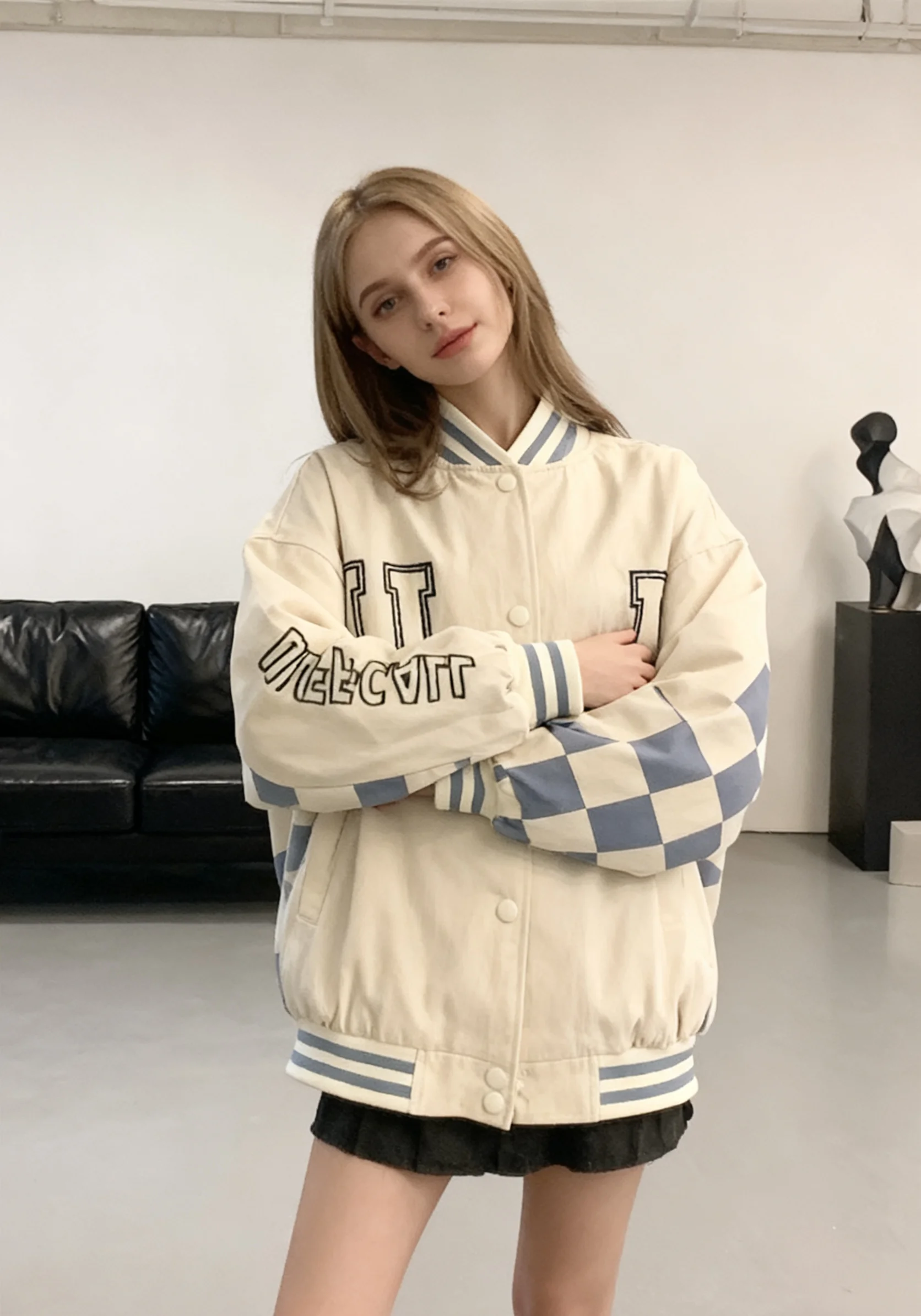 

Baseball Jackets Girls Red Womens Spring Evening Aesthetic Panelled Lace-Up Shield Fluffy Fringe Petite Zippers Recreation Retro