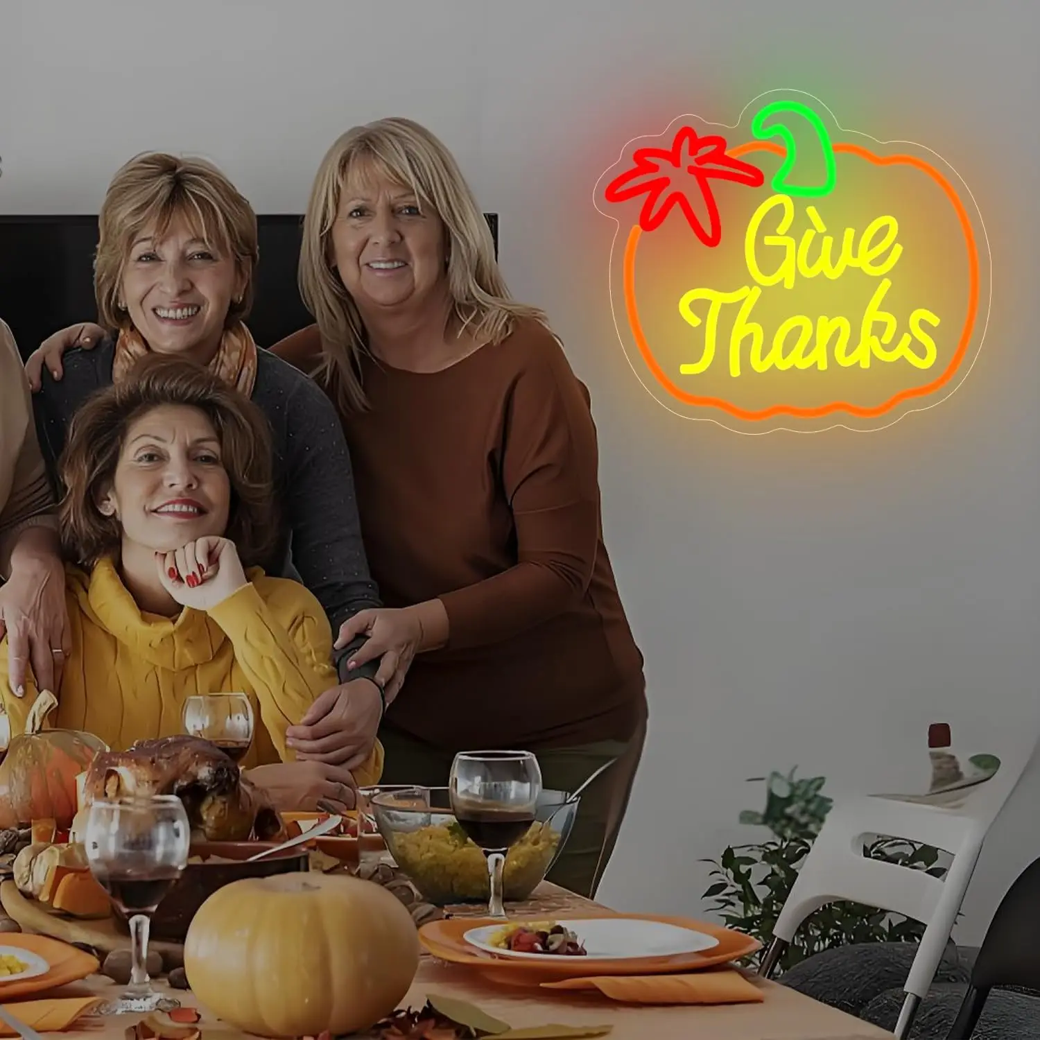 تقديم شكرا LED النيون تسجيل USB عكس الضوء ضوء النيون تسجيل ل غرفة نوم غرفة معيشة حفلة عيد ميلاد هدية جدار ديكور #2