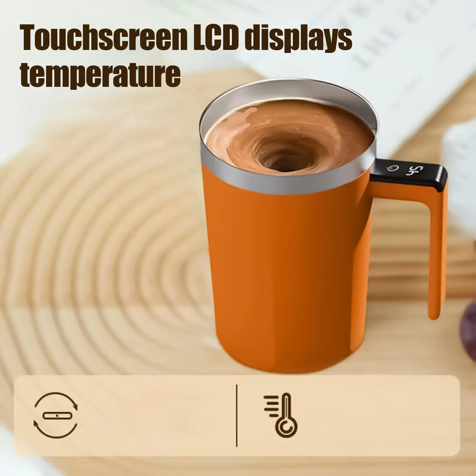 Automatic Stirring Cup Rechargeable Electric Stirring Mugs Magnetic Mixer Stainless Steel Coffee Mug Rotating Magnetic Tumbler