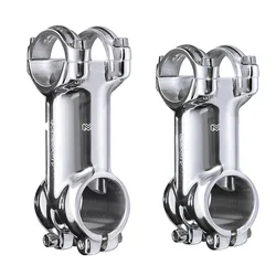 Mountain Bike Stem Riding Accessories Travel Aluminum Alloy Silver Polished Stem 31.8*60/80mm Riser 28.6mm Equipment