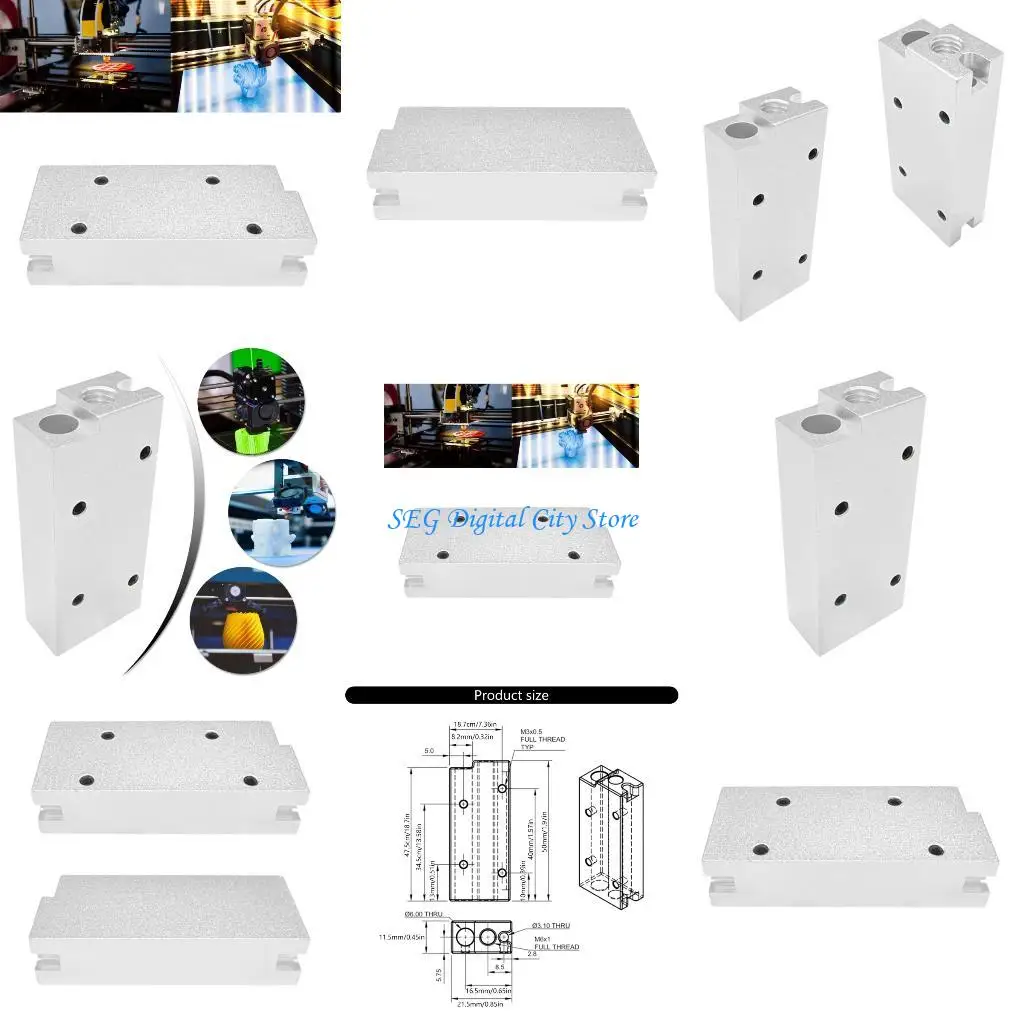 

U75B Upgraded V2.4 Compatible Heaters Block for 3D Printers Advanced Thermals Management and Stable Printing