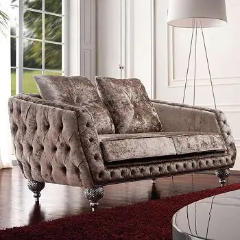 

Luxury model room fabric double sofa, European post-modern double sofa