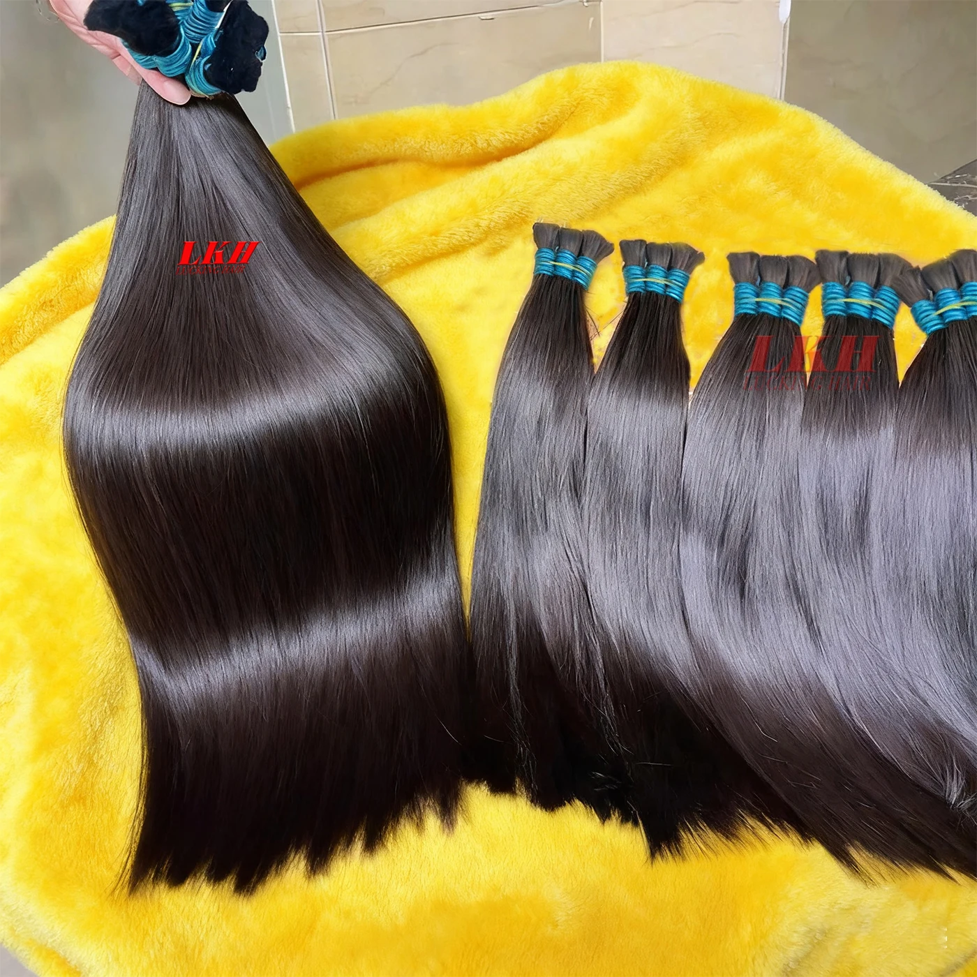 Mink Hair Bulk Loose Deep Water Weaving Virgin Wholesale Kilo 100% Natural Raw Indian Temple Wavy Human Hair Bundles Extensions
