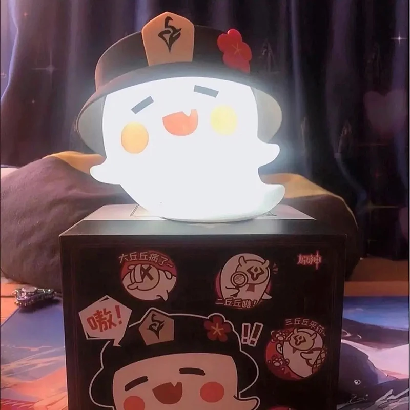 Halloween Genshin Impact Figurka Hu Tao Model Lalki Figurka Duch Silikonowa Lampka Nocna Anime Figurka Led Lampa Stołowa Pokój Prezent Dla Dziecka