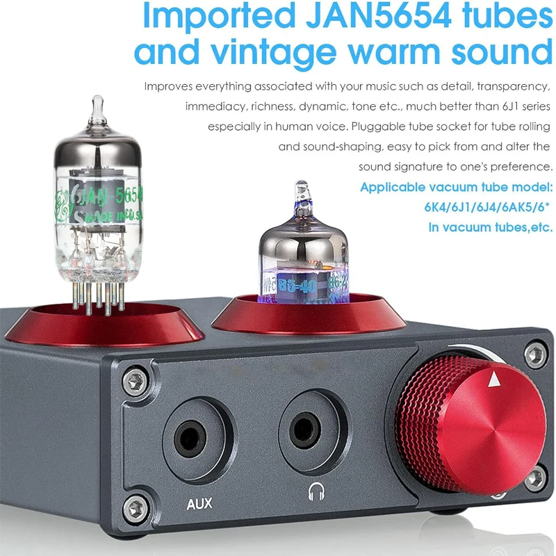 Preamplificatore Phono con tubo a vuoto T4 PRO, preamplificatore per giradischi MM, amplificatore per cuffie hi-fi GE5654