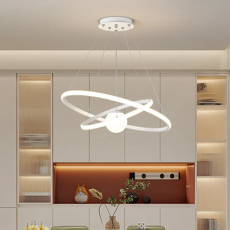 Lampu gantung LED minimalis, hiasan ruang makan Modern rumah untuk ruang makan dapur Lampa minimalis