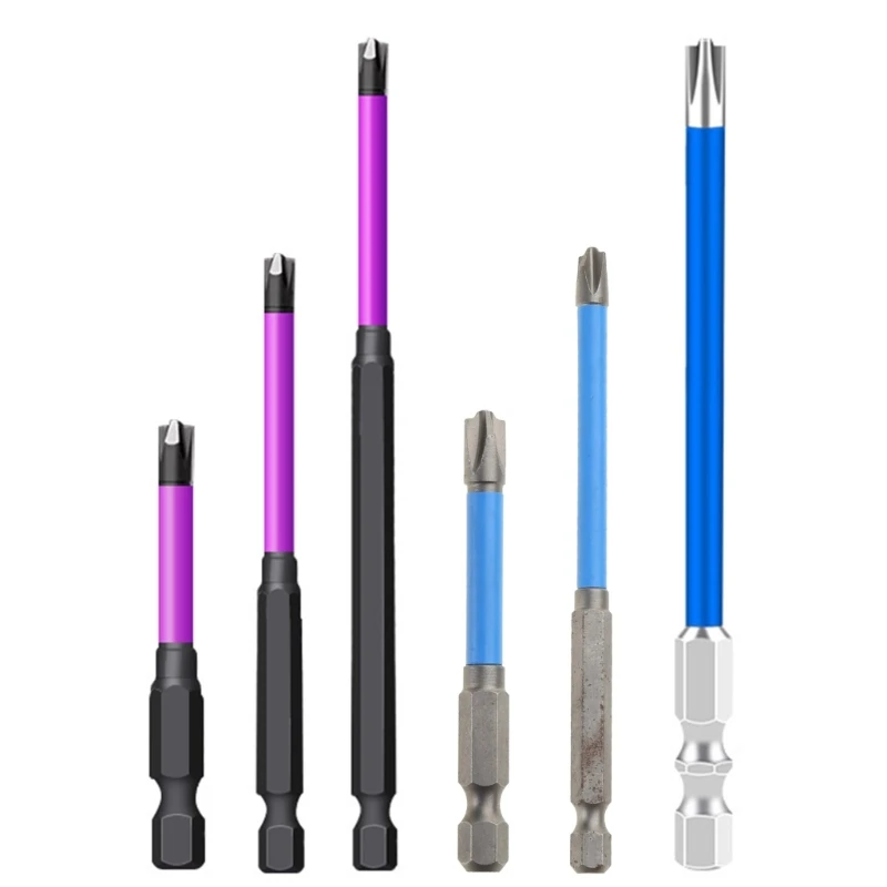 Screwdriver Bit Set,Anti Slip Screw Extractor Slot Screwdriver Bit Set For Power Screwdriver Impact Drill