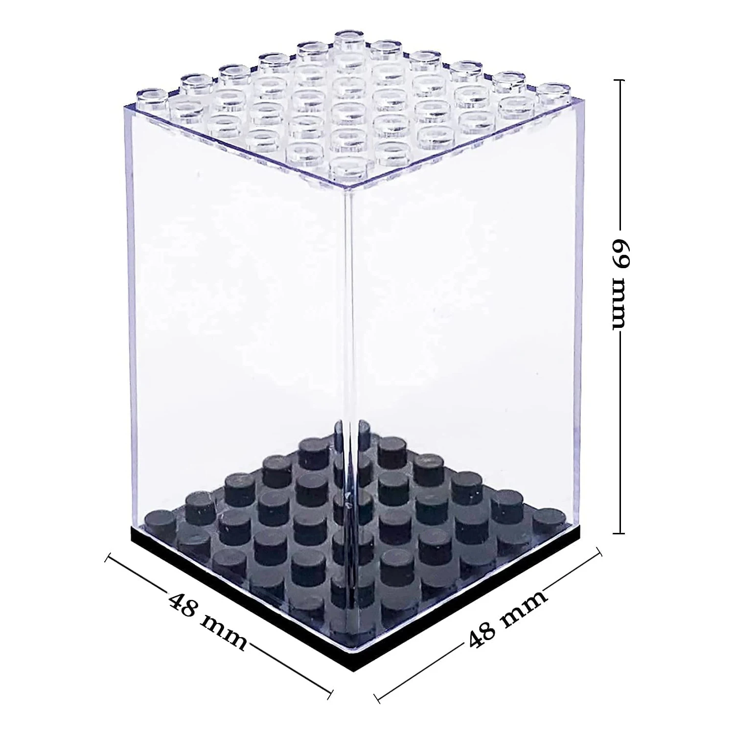透明な防塵収納ボックス,アクリル,小粒子,レゴビルディングブロック,積み重ね可能なミニフィギュア,デスクトップケース