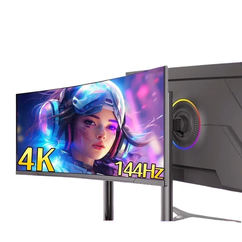 Screen 38 inch 4k144HZ monitor 49 inch curved hairtail screen 34 inch IPS stock trading design 5K desktop computer