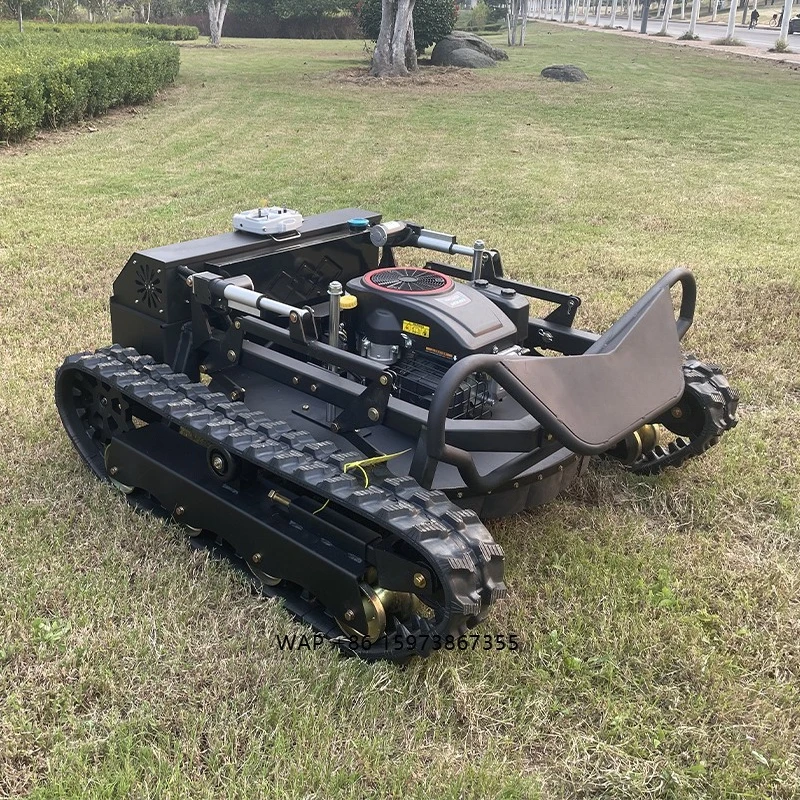 Remote Control Lawn Mower RC Crawler All Terrain Slope Mowing Machine Tracked Radio Controlled Grass Cutter Robotic Mowers