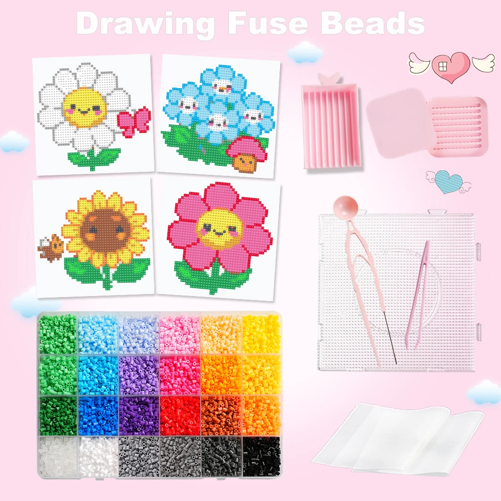 kit-de-micangas-fusiveis-mini-de-26mm-com-24-cores-design-floral-para-adultos-com-ferramentas-completas-quebra-cabecas-kit-de-artesanato-diy-e-hobby-artesanal