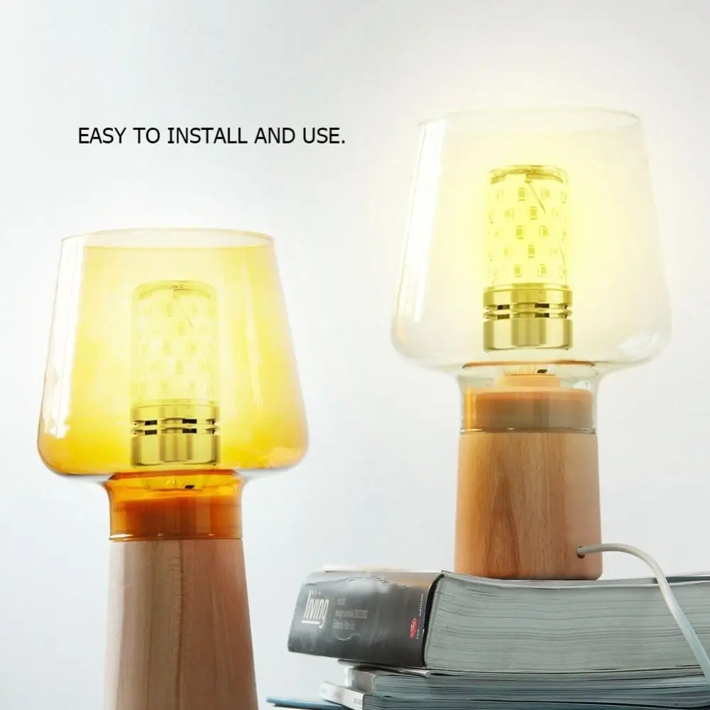 Super Bright E12 LED Bulbs AC 85-265V 12W Corn Bulbs Aluminum Alloy Shell 360 Degree Beam Angle LED Chandelier Bulbs Indoor
