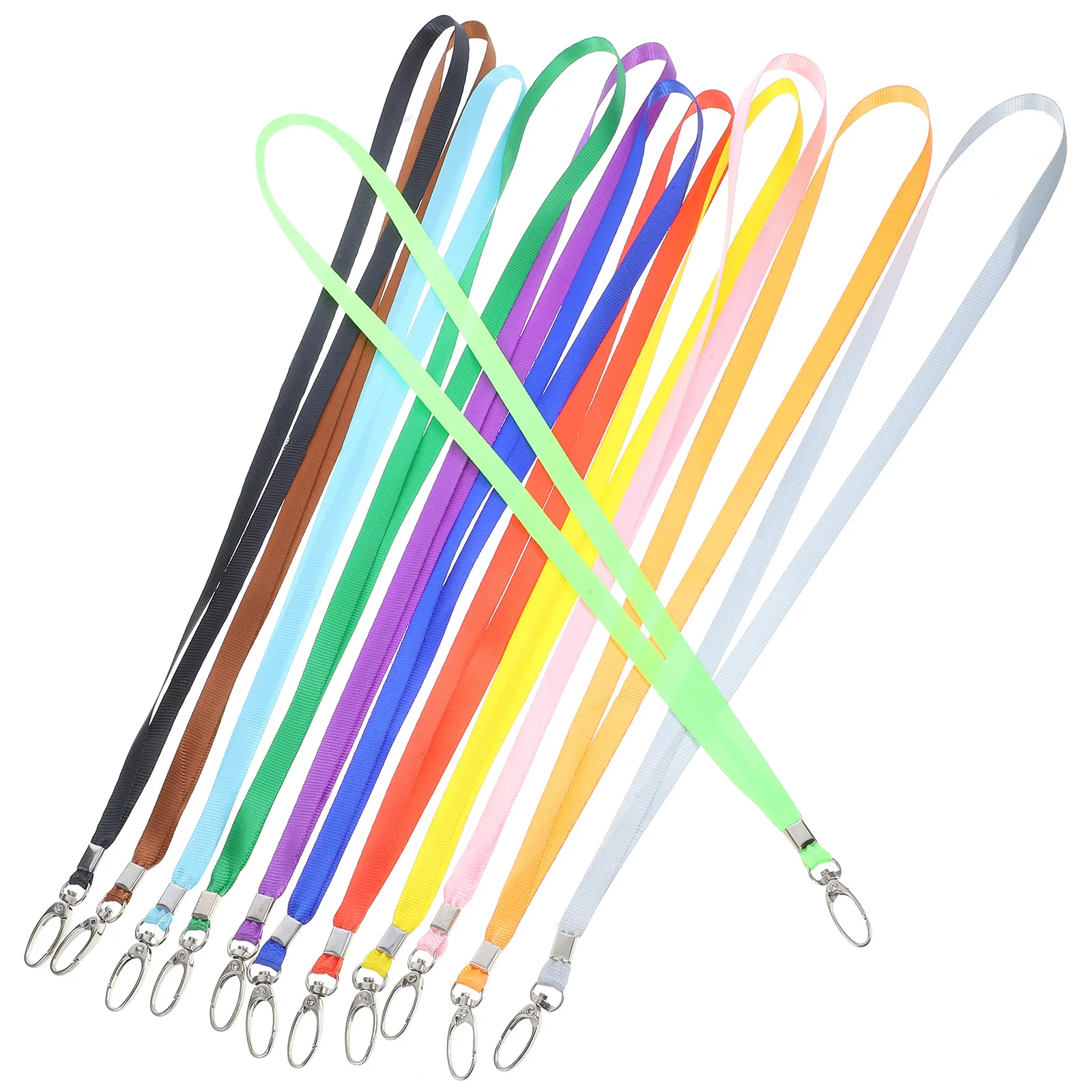 

12pcs Metal Lanyard Heavy Duty Chinlon Neck Strap For Office Nurse Worker Phone Card Holder Multi-Function Hanging Rope