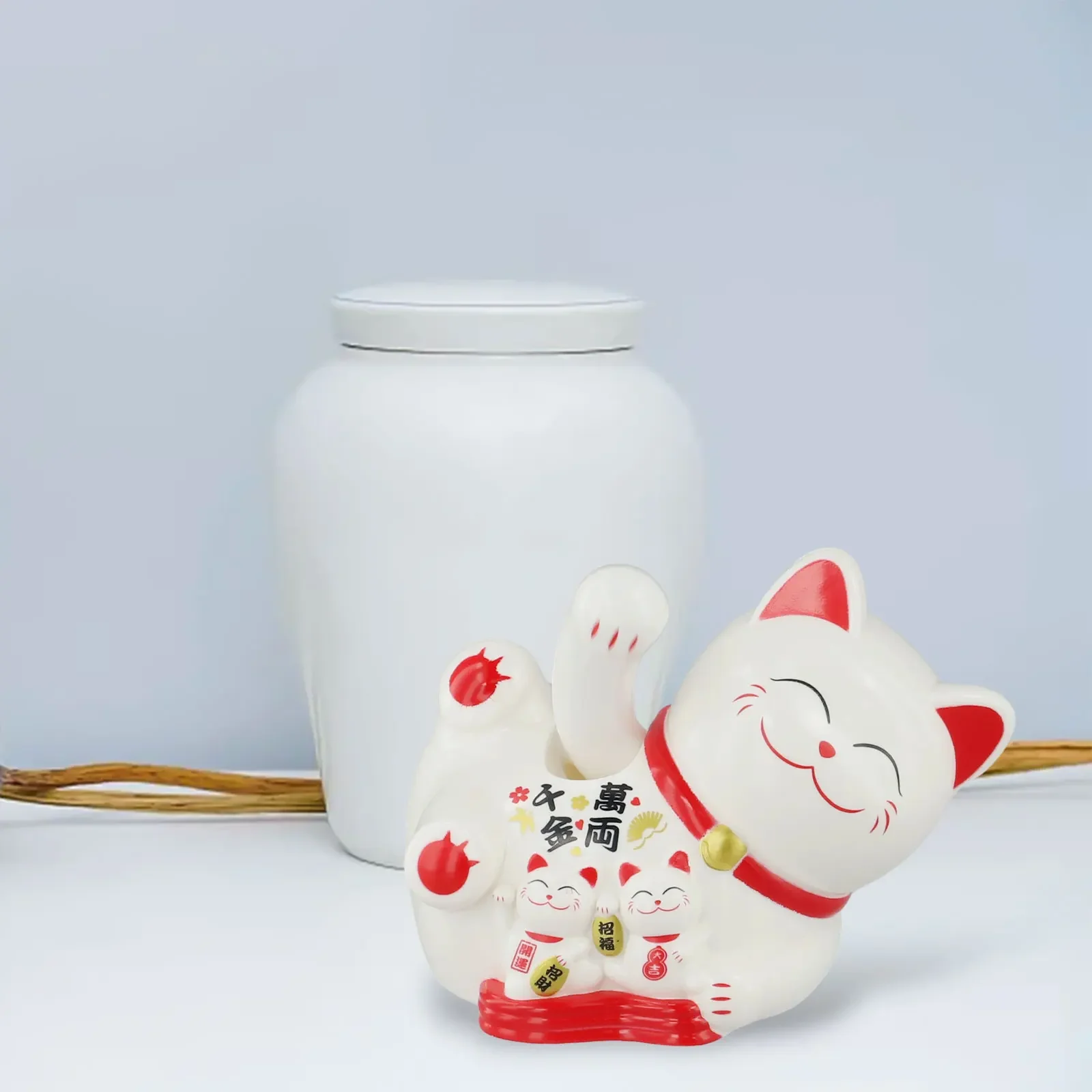 Solar Lucky Cat Automatic Waving Automatic Waving Product Name Cashier Decoration Parent Child Cat Solar Powered