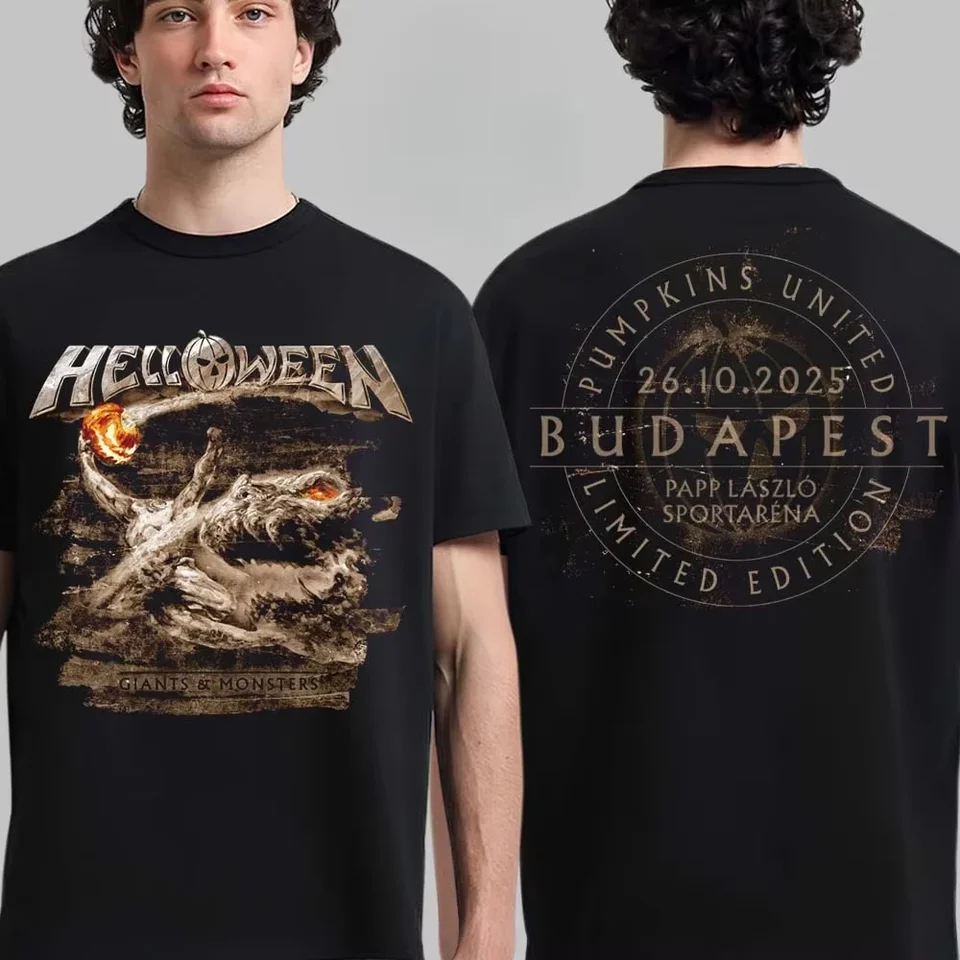Helloween 2025 Europe Tour Giants Vs Monsters Print Tee Power