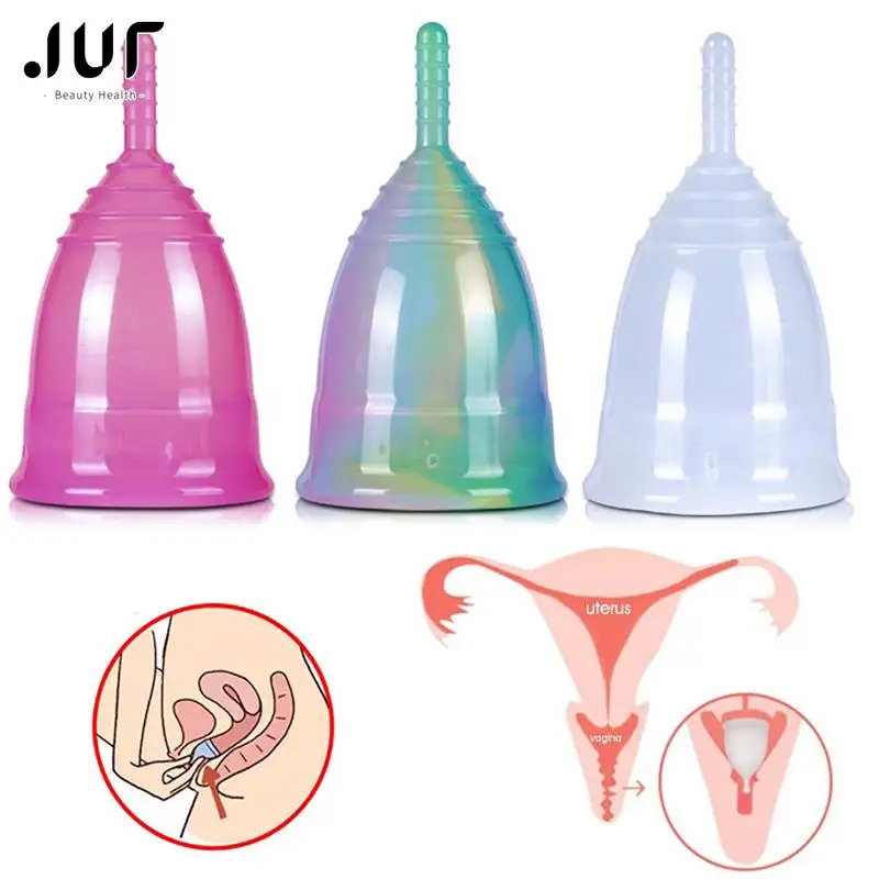 1Pcs Women Menstrual Cup Period Cup Medical Grade Silicone Feminine Hygiene Menstrual Silicone Medica Reusable Menstrual Cup