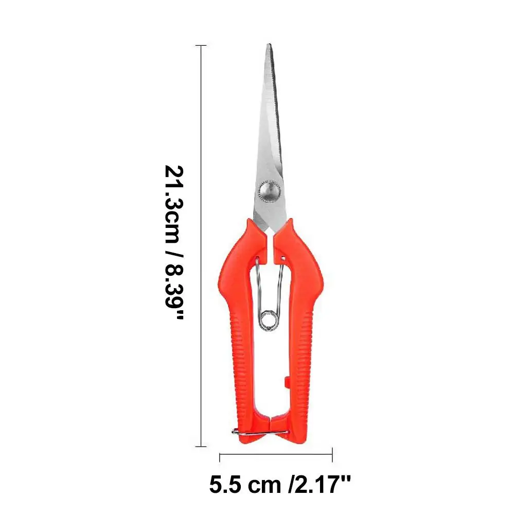 Pro Garden Pruning Shears Lengthened Tree Flower Scissors Hand Bonsai Clippers Pruning Snips Standard Orange - view 6