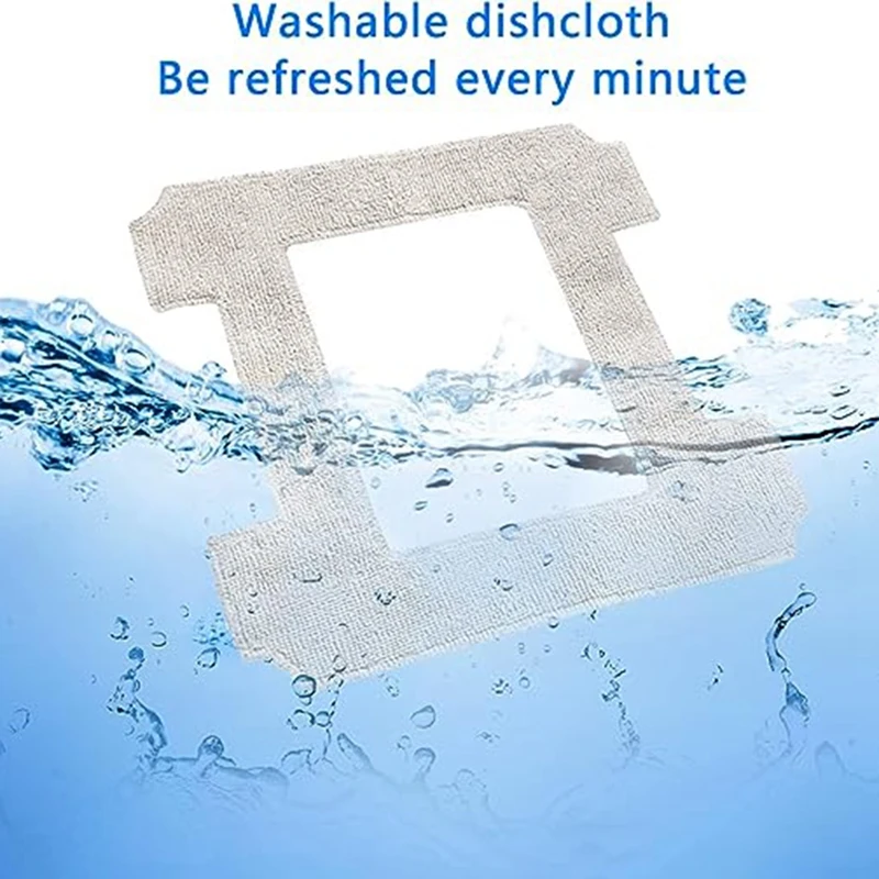20 PCS Rag Decontamination Cleaning Cloth Creamy-White Fiber Suitable For Ecovacs Window Cleaning Robot W1 Mop Accessories W1PRO