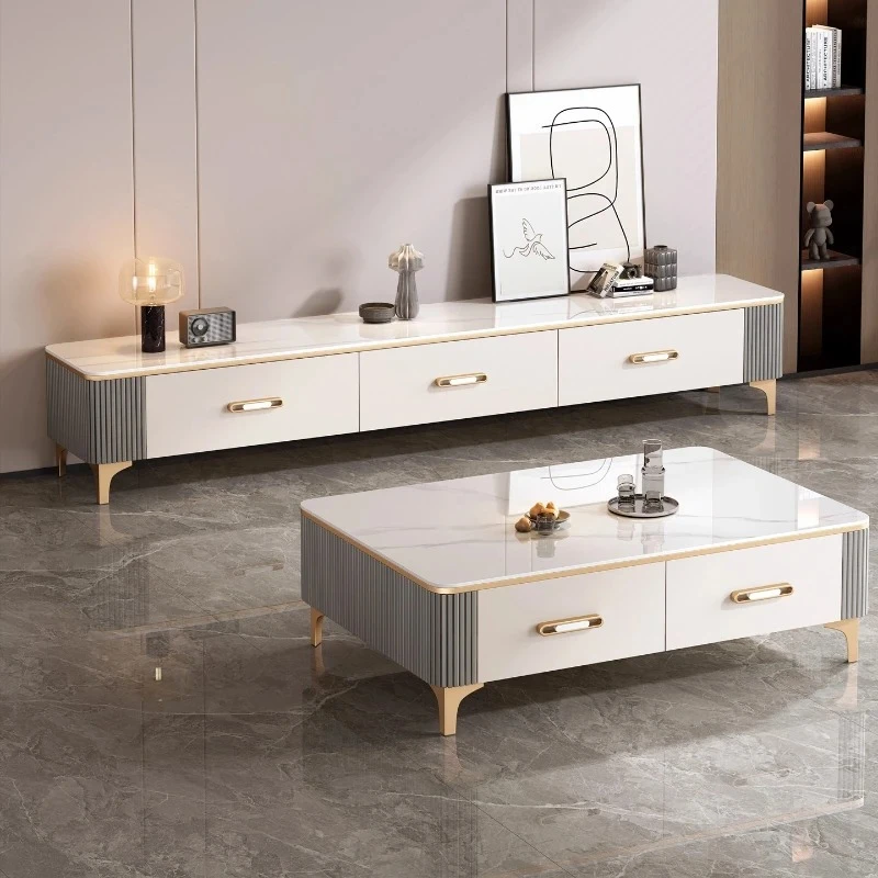 Porta TV da pavimento lucido Soggiorno Televisore di design esteso Porta TV Camera Grande Meuble Televisione Salon Mobili da soggiorno