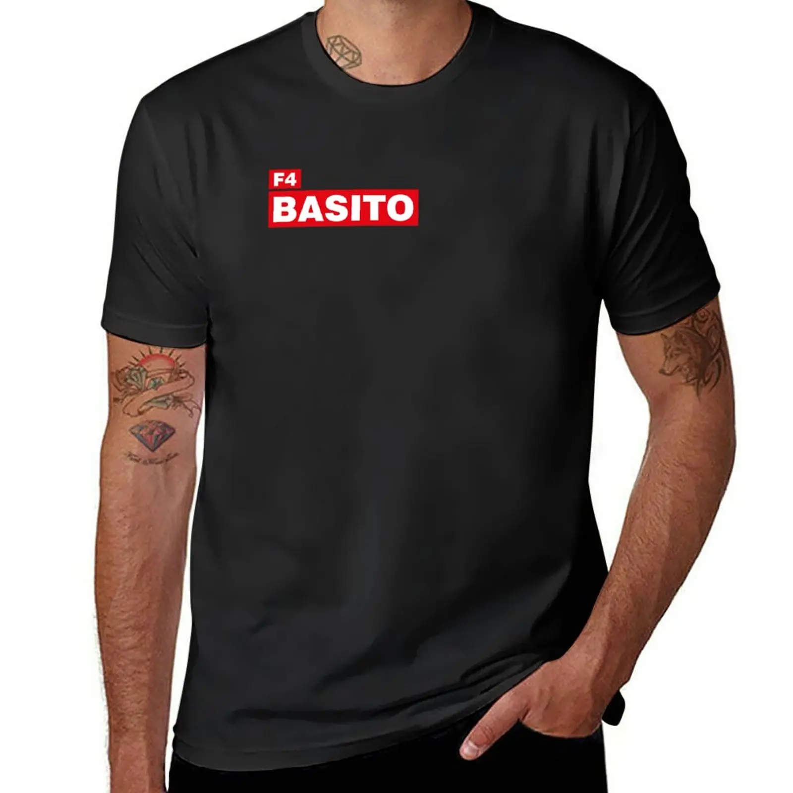 F4 BASITO | Serie Tv Italiana Boris T-Shirt funnys summer tops blanks black t-shirts for men