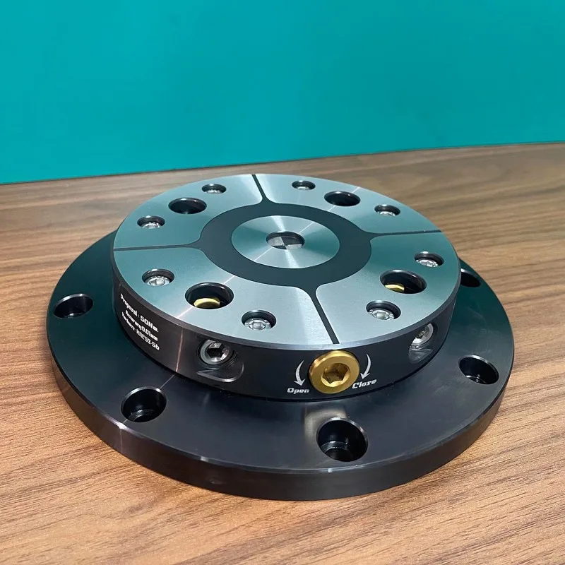 Steel Self-Centering CNC Bench Vise Four or Five-Axis Fixture with Zero-Point Quick-Change Four-Axis L Block Bridge Plate