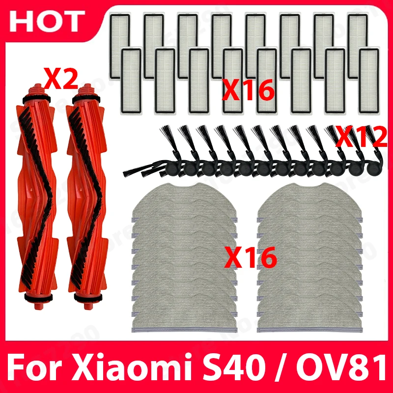 

Fit For ( Xiaomi Robot Vacuum S40 / OV81 ) Spare Parts Main Side Brush Mop Filter Replacement Accessories