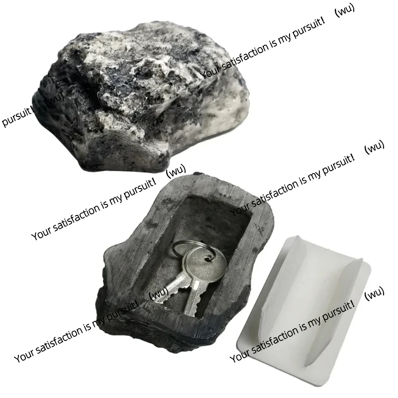Garden Stone Hidden Spare Key Safe Hidden Rock, Security Storage Box