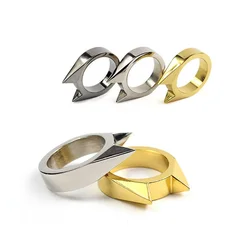 Practical Beautiful Women's/men's Cat's Ears Mini Metal Multi-functional Self-defense Ring Necklace Jewelry Accessories