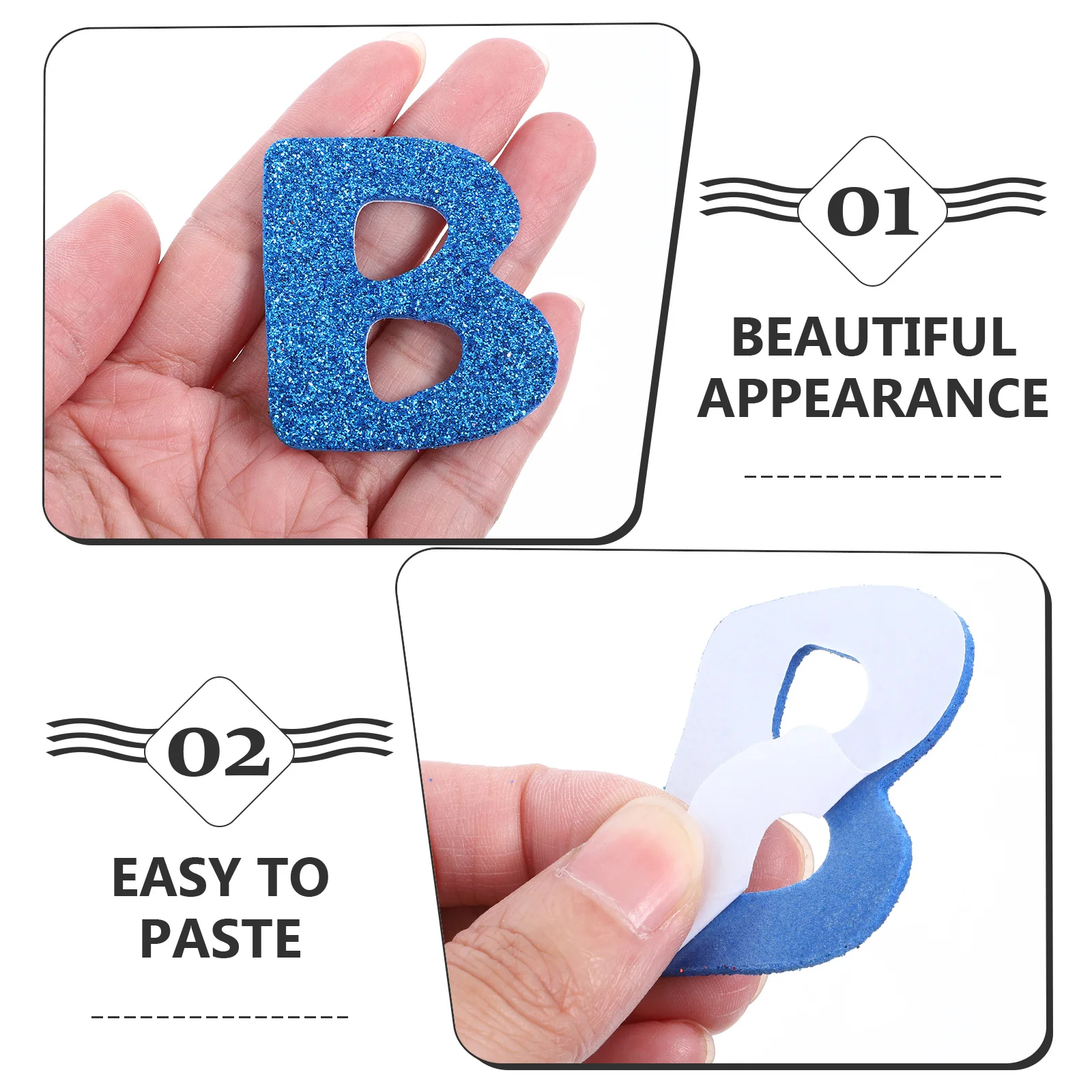 3 مجموعات من ملصقات الحروف اللامعة بالترتر، أرقام أبجدية كبيرة ذاتية اللصق، أشكال لوحة إعلانات حرفية للفصل الدراسي