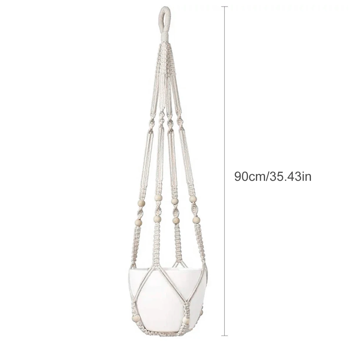 Gardening Green Plant Hanging Basket Cotton Rope Hanger Flower Pot Handmade Macrame Plant Hangers Courtyard Balcony Home Decor