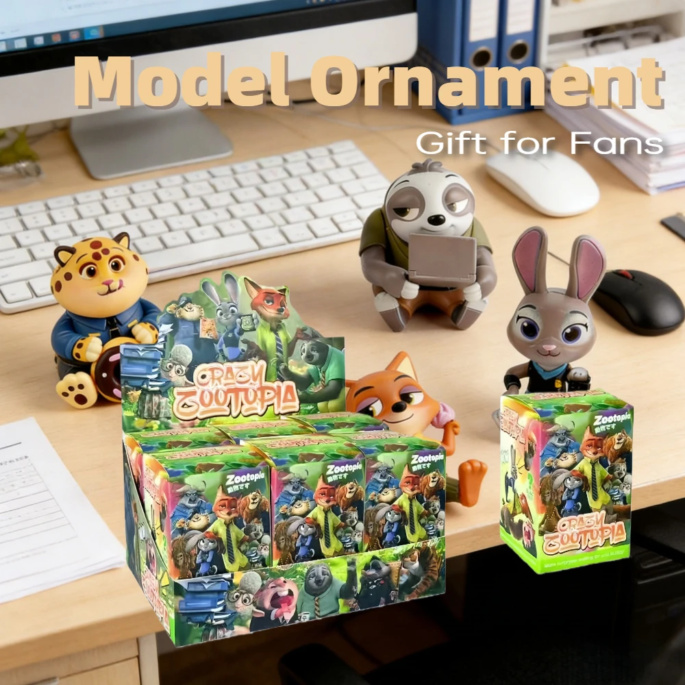 Creativity Zootopia Anime Model Ornament Judy & Nick Blind Box Trendy Handmade Cartoon Blind Box Gift Toy Christmas Gift for Kid