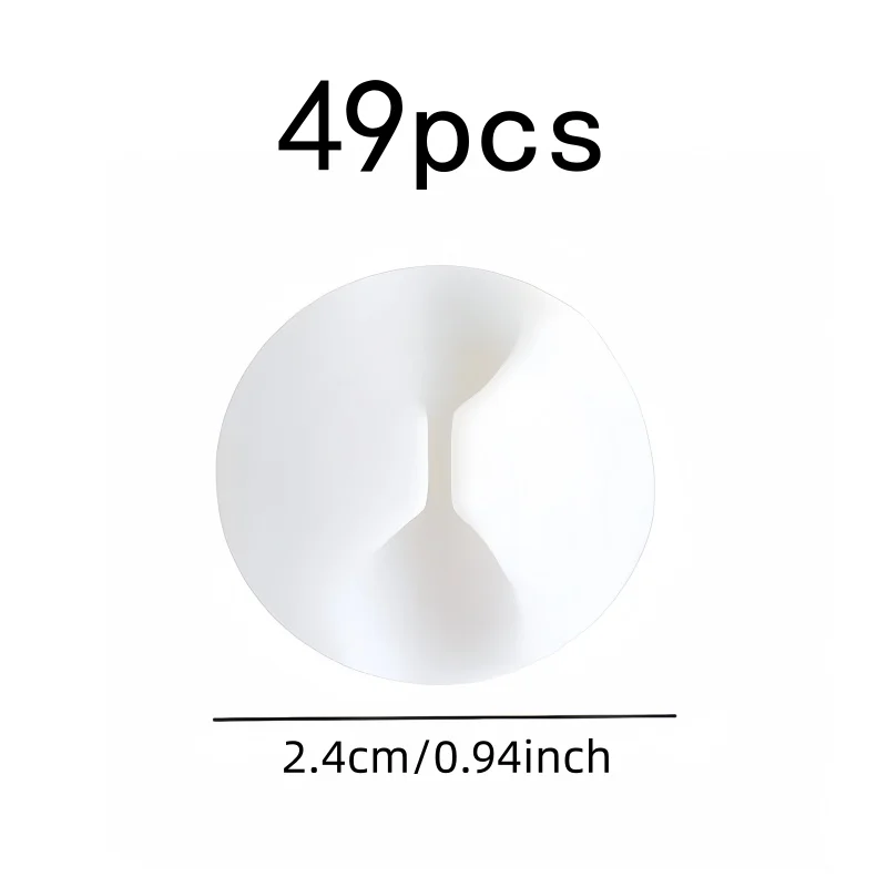 49 pcs Cord Clips, Self Adhesive, Strong Hold for Charging Cables and Headphone Wires, Easy Install, Reusable, Durable
