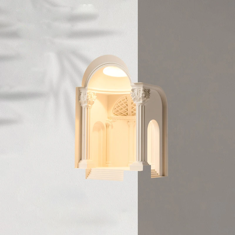 

Recessed LED Wall light Indoor Corner Step Stairway Hallway Staircase Wall lamp Sensor Lamp Carved The Parthenon Wall light