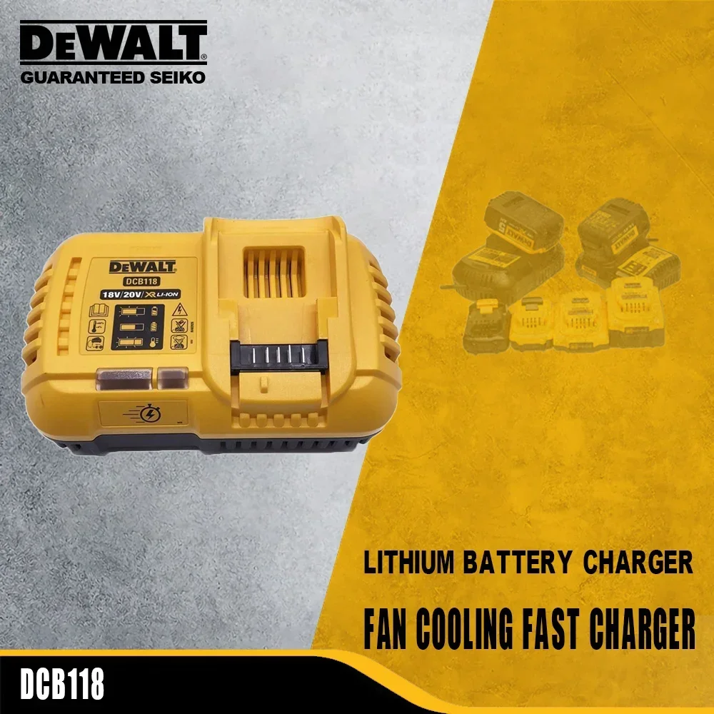 

Dewalt DCB118 Lithium Charger Quick 8A FanCooling DCB115 4A with Multi-Model Protection Universal All 12v To 60v Battery