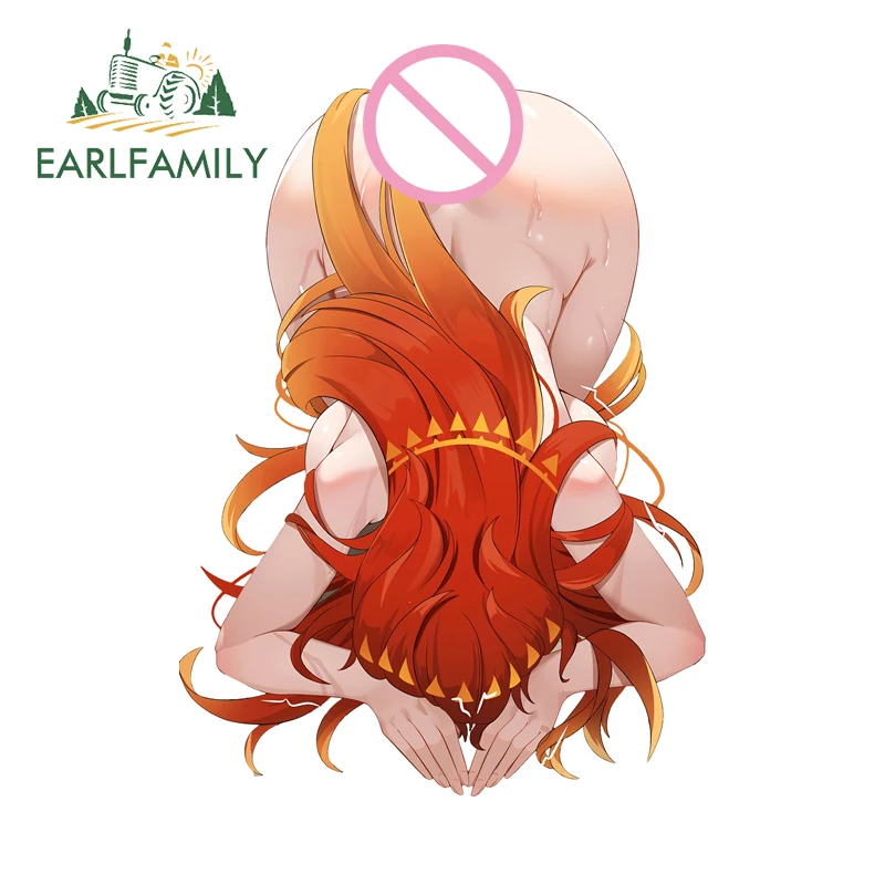 

EARLFAMILY Naked Mavuika Сексуальная задница Автомобильная наклейка Butt Up Bottom Сексуальная наклейка на зеркало заднего вида для ноутбука Genshin Impact Защитная наклейка на дверь автомобиля