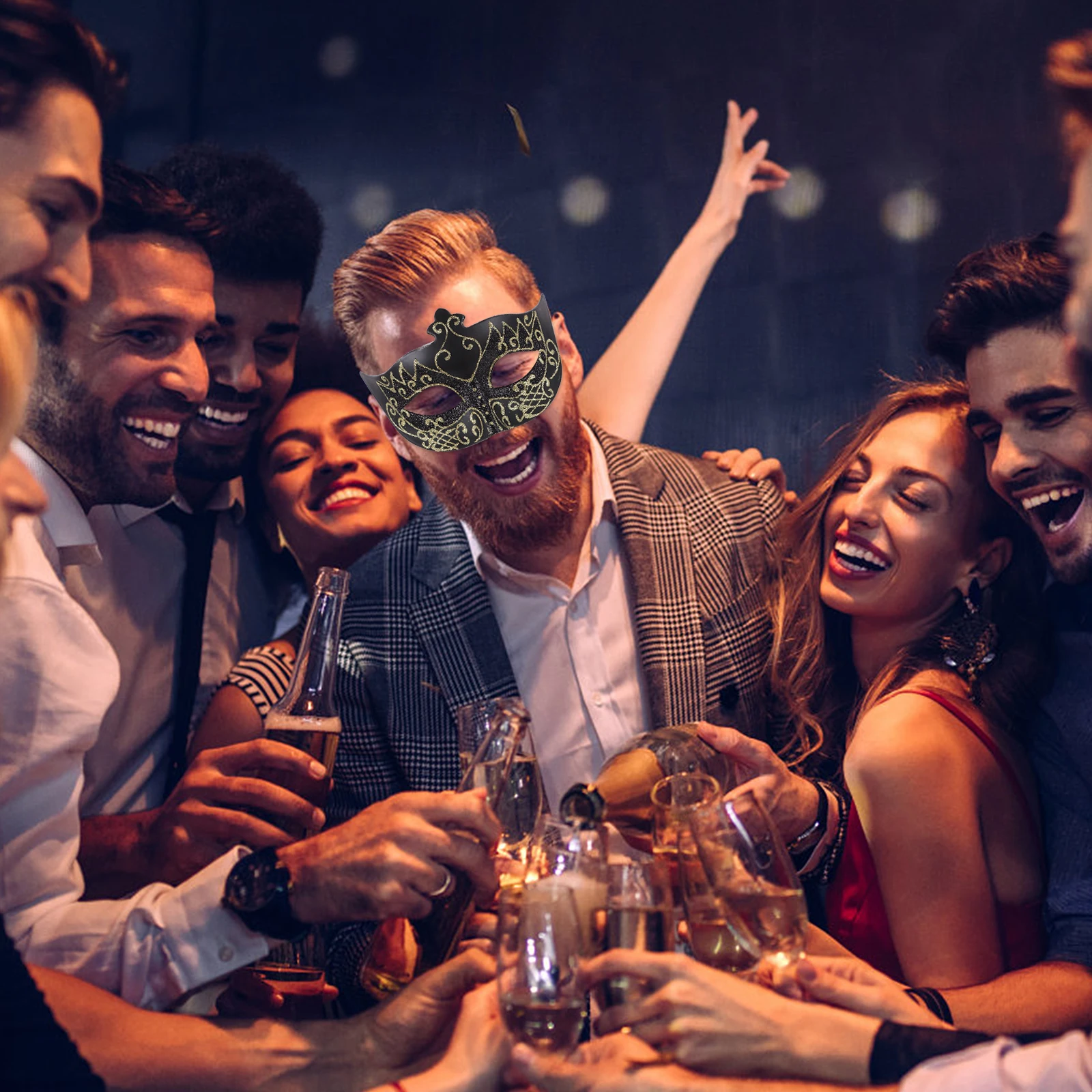 

Masquerade Half Face Men'S Stylish Party Mask For Halloween Masquerade Ball Costume Cosplay Mask For Adults