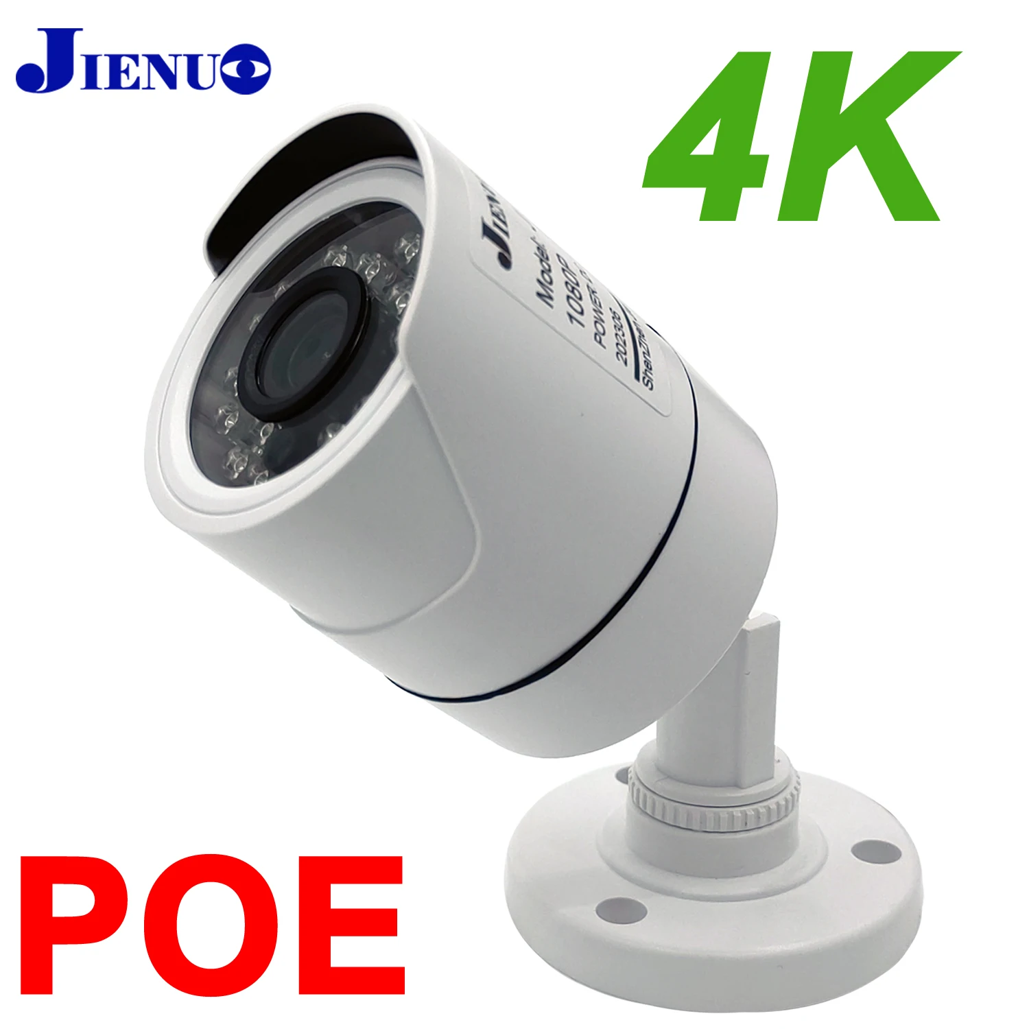 JIENUO Poe Camera 8MP 4K CCTV Security Surveillance Outdoor Waterproof NightVision 4MP 5MP Onvif Video HD Home Ip Cameras System