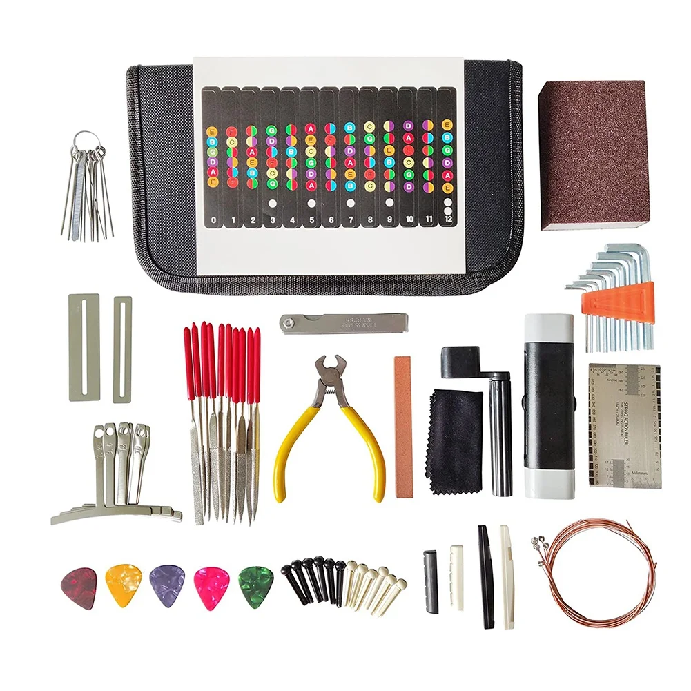 Kit d'outils JEBass pour réglage et réparation d'intonation, kit de maintenance, 67 pièces