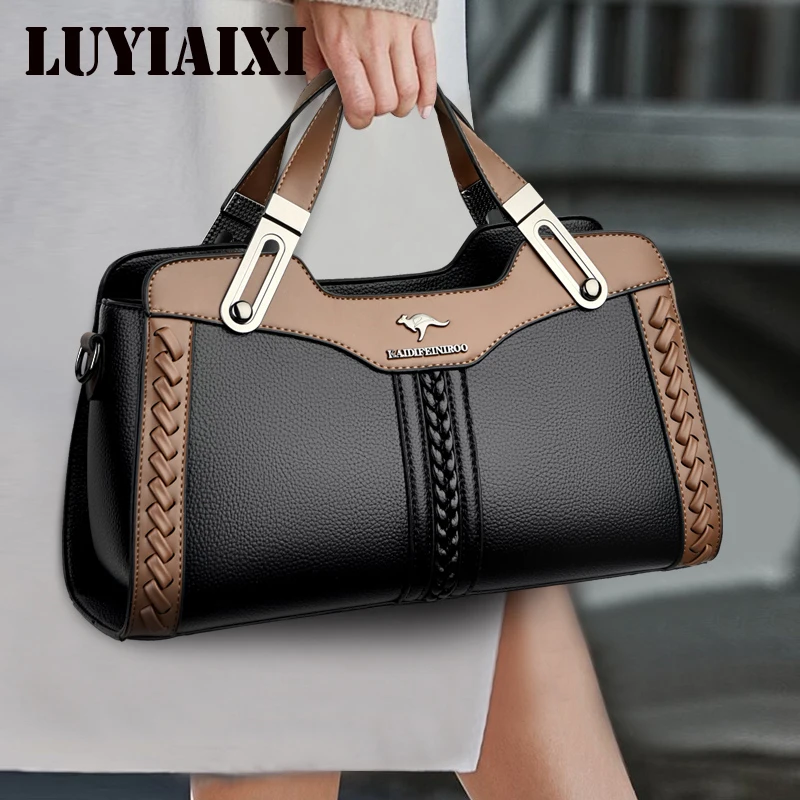 Sac messager en cuir PU de qualité supérieure pour femme, sac à main de luxe de créateur, sacs à ban