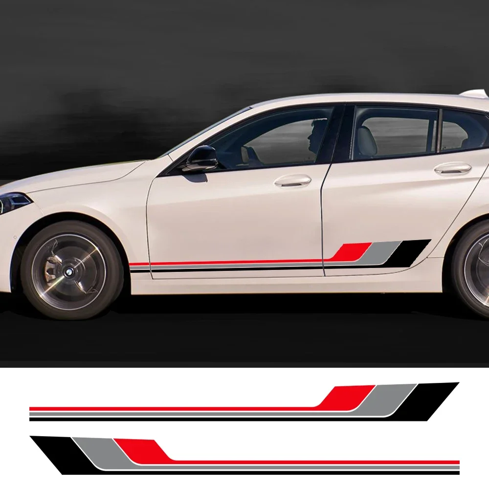 

2Pcs Long Side Stripes DIY Car Stickers Car Body Stickers Decal For BMW 1 Series E82 E87 E88 F20 F21 F70 E81 F40 Accessories