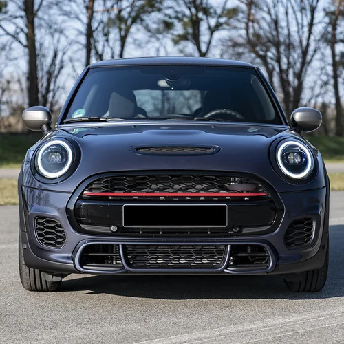 Imagen 2 del producto Para Mini F55 F56 F57 One Cooper S JCW 2014-2021 molduras de rejilla delantera marco negro brillante parrillas de entrada de aire cubierta envolvente