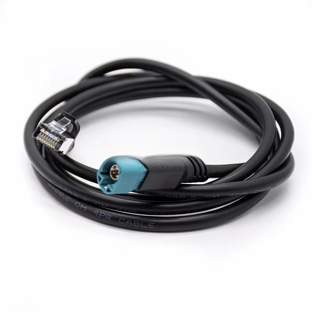 Ethernet cable HSD 4P Z code male to RJ45 male adapter 1m wire cable