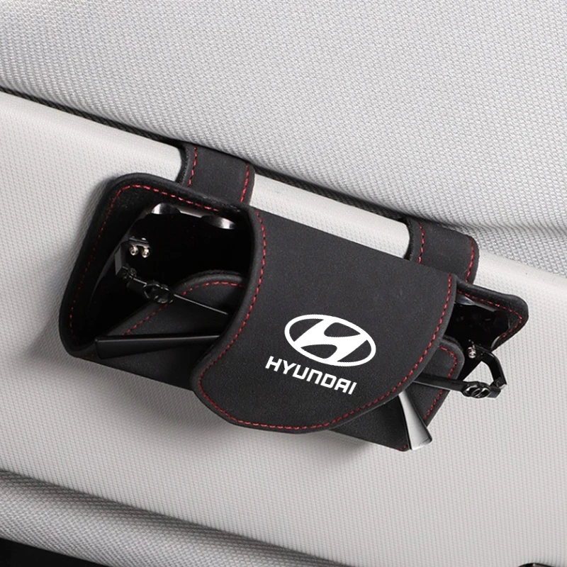 

Car Sun Visor Glasses Storage Sunglasses Storage Holder Interior Accessories For Hyundai Santafe I10 I20 Solaris Verna Elantra